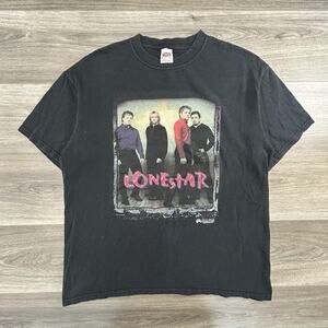 Vintage Lonestar Shirt Mens Extra Large Black Country Band Tee Graphic 90s Music